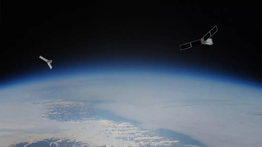 In dieser künstlerischen Darstellung sind zwei von knapp 2.000 Nasa-Satelliten zu sehen.  - Bild: Jpl-Caltech/Nasa/dpa