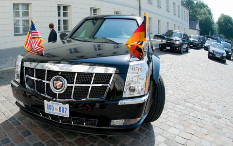Steht ein gepanzerter Cadillac wie dieser in Deutschland, ist ein US-Präsident nicht weit. - Foto: picture alliance / dpa