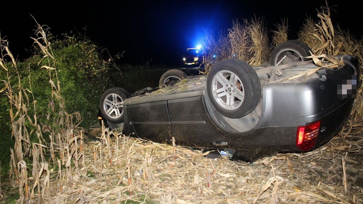POL-COE: Coesfeld, Lette, Herteler/ Auto überschlägt sich - Foto: presseportal.de