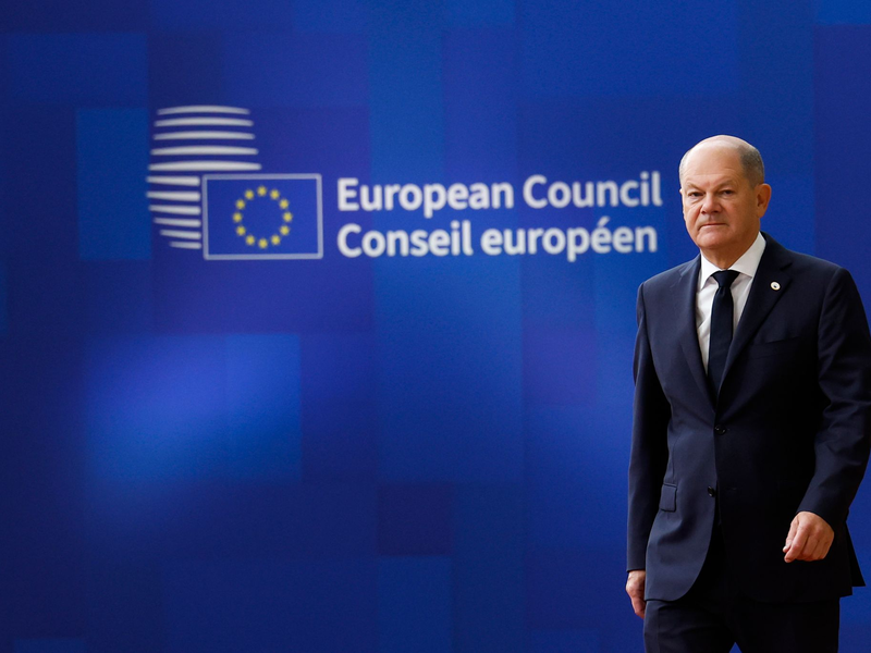Kanzler Scholz beim EU-Gipfel - Foto: Geert Vanden Wijngaert/AP/dpa