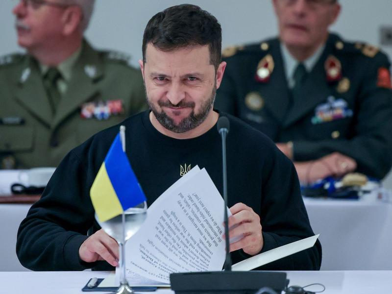 Selenskyj stellt seine Partner für eine schwierig abzuwägende Alternative. - Foto: Olivier Matthys/Pool EPA/AP/dpa