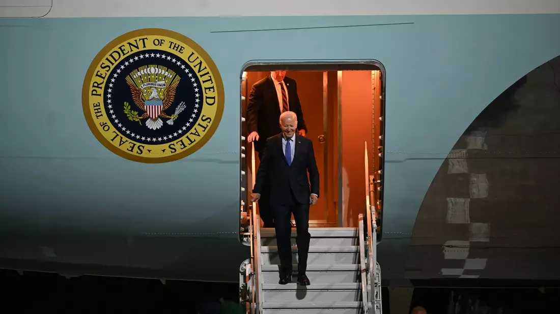 Ankunft von US-Präsident Biden in Berlin.  - Bild: Rabea Gruber/dpa