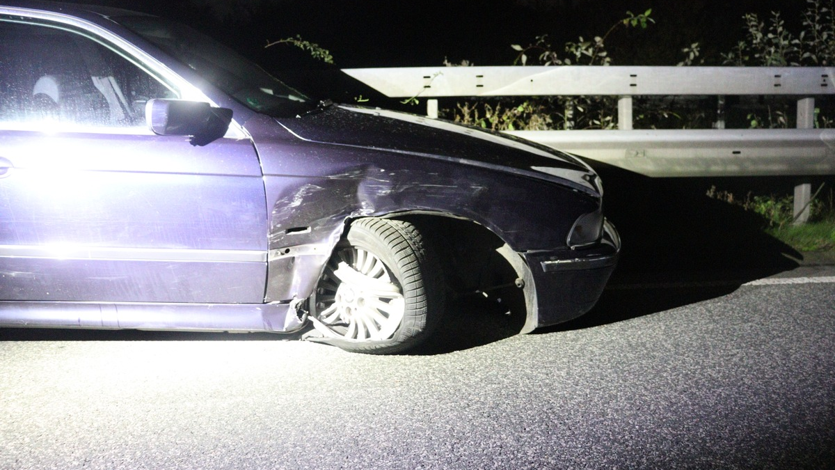 POL-HF: Verkehrsunfall auf der Umgehungsstraße- Fahrer nach Flucht gestellt - Foto: presseportal.de