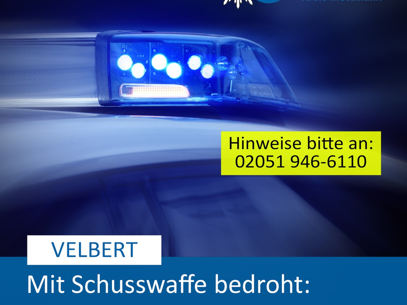 POL-ME: Unter Vorhalt einer Schusswaffe: Versuchter Raub auf Taxifahrer - Velbert - 2410073 - Foto: presseportal.de