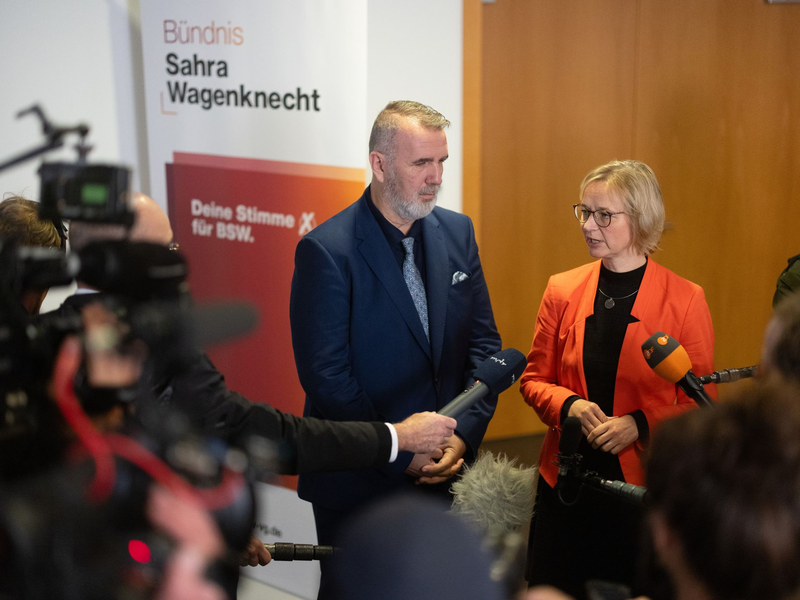 BSW stellt Bedingung vor Koalitionsverhandlungen  - Foto: Michael Reichel/dpa