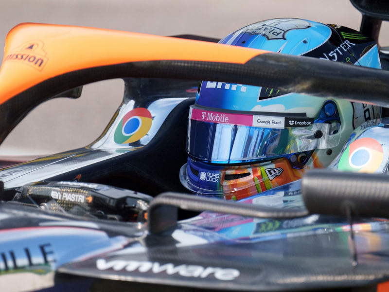 Max Verstappen rast zur Pole.  - Foto: Nick Didlick/AP/dpa