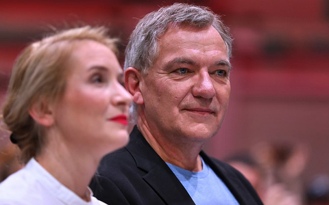 Ines Schwerdtner und Jan van Aken am 19.10.2024 - Foto: über dts Nachrichtenagentur