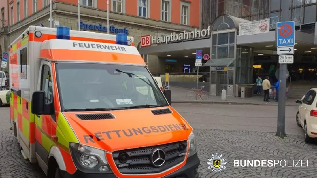 Bundespolizeidirektion München: Drogenkonsument greift am Hauptbahnhof Bundespolizisten und Rettungskräfte an - Bild: presseportal.de