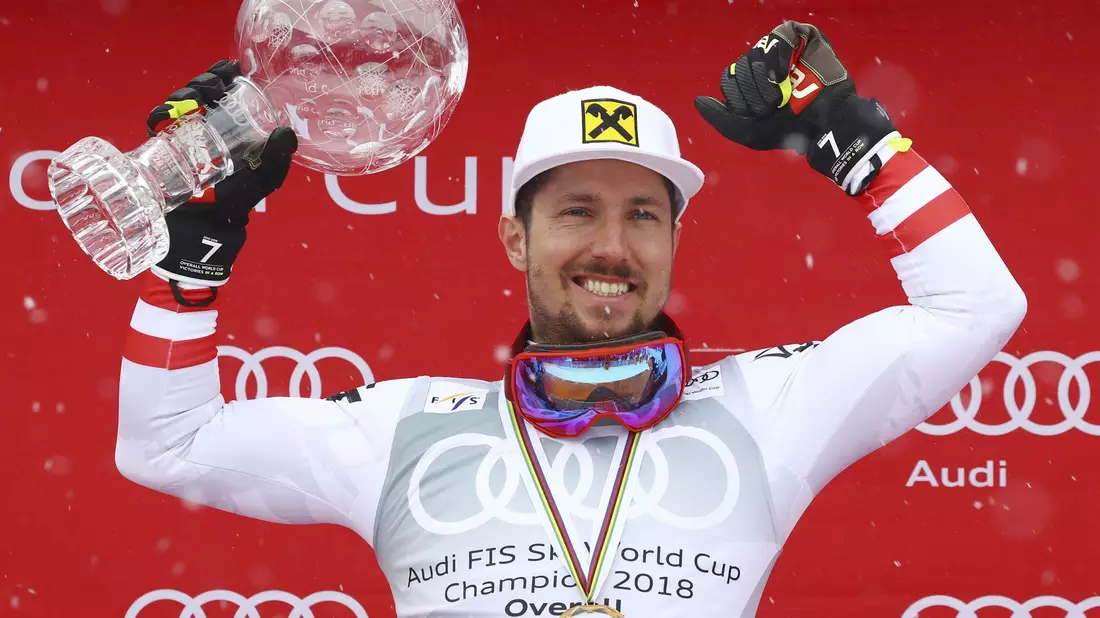 Marcel Hirscher gewann unter anderem schon achtmal den alpinen Gesamtweltcup. - Bild: Marco Trovati/Keystone/dpa