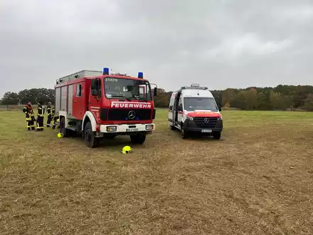FW Flotwedel: BOS-Organisationen rücken gemeinsam zu vermeintlicher Personenbergung in Nordburg (Offensen) aus - Foto: presseportal.de
