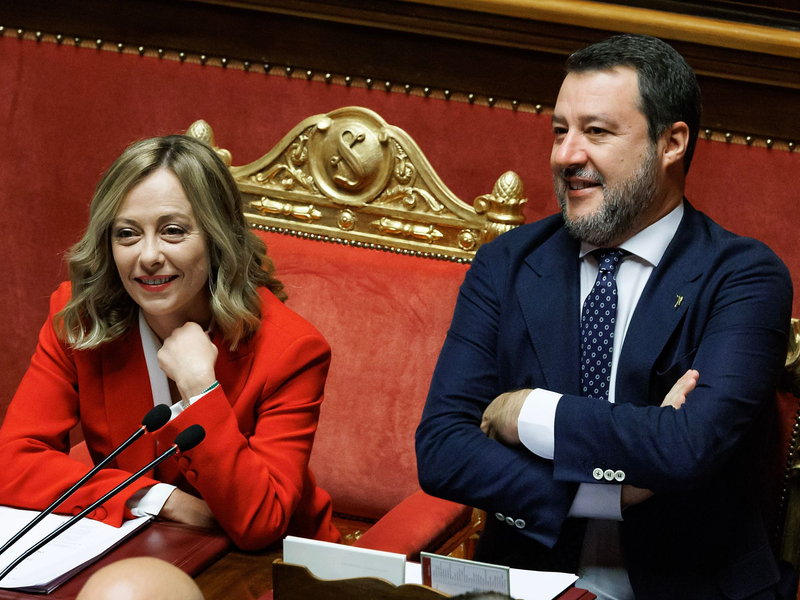 Italiens Ministerpräsidentin Giorgia Meloni und Vize Matteo Salvini brachten das neue Gesetz mit ihrer Rechtskoalition auf den Weg. (Foto: Archiv) - Foto: Roberto Monaldo/LaPresse via ZUMA Press/dpa