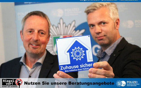 POL-GT: Riegel vor! Sicher ist sicherer. - Nutzen Sie unsere Infohotline - Foto: presseportal.de