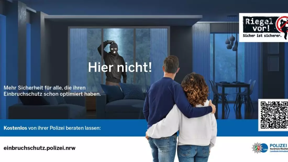 LKA-NRW: GEGEN Wohnungseinbrecher und FÜR Ihre Sicherheit: Riegel vor! - Sicher ist sicherer. - Aktionswochenende der Polizei NRW gegen Wohnungseinbruchdiebstahl vom 25. bis 27.10.2024 - Bild: presseportal.de
