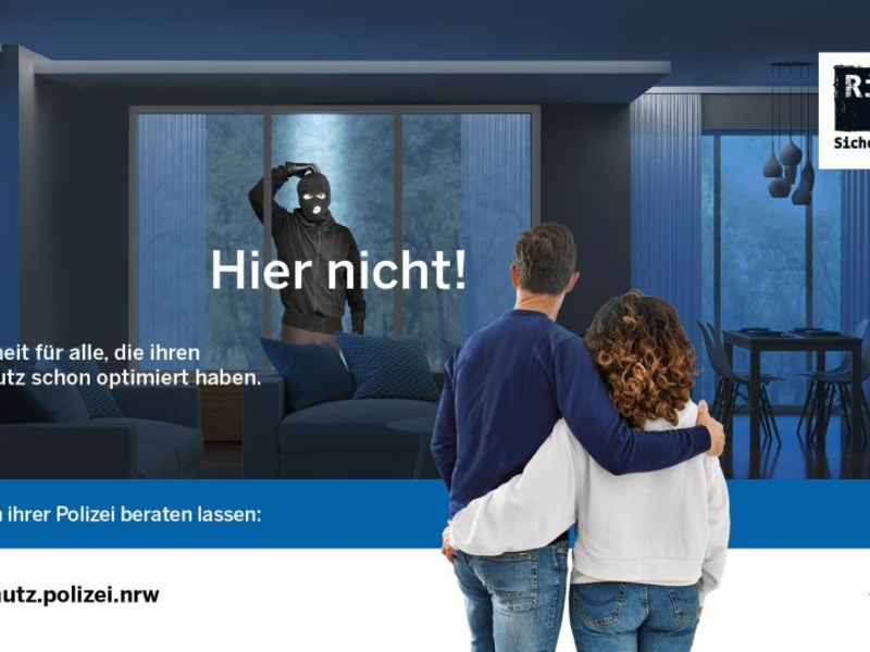 LKA-NRW: GEGEN Wohnungseinbrecher und FÜR Ihre Sicherheit: Riegel vor! - Sicher ist sicherer. - Aktionswochenende der Polizei NRW gegen Wohnungseinbruchdiebstahl vom 25. bis 27.10.2024 - Foto: presseportal.de