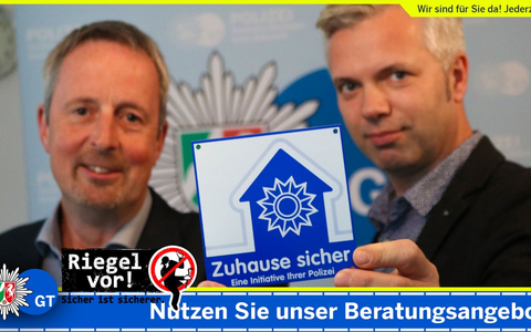 POL-GT: Riegel vor! Sicher ist sicherer. - Nutzen Sie unsere Infohotline - Foto: presseportal.de