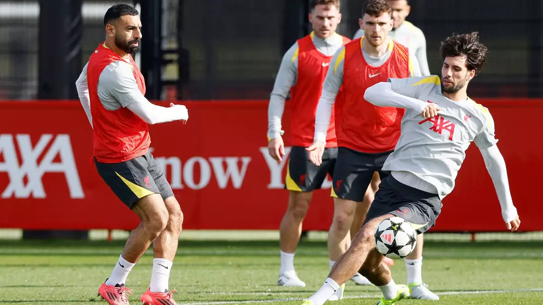 Dominik Szoboszlai im Training des FC Liverpool. - Bild: Richard Sellers/PA/AP