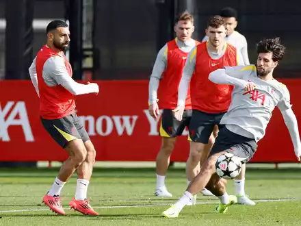 Dominik Szoboszlai im Training des FC Liverpool. - Foto: Richard Sellers/PA/AP