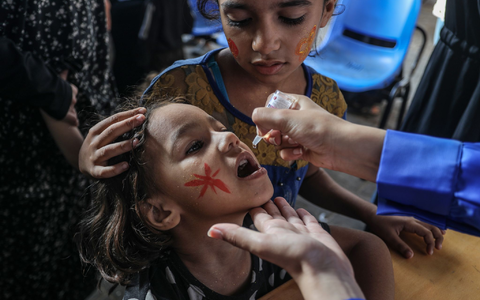 Bombardierungen und Vertreibungen stoppen die Polio-Impfkampagne. (Archivbild) - Foto: Abed Rahim Khatib/dpa