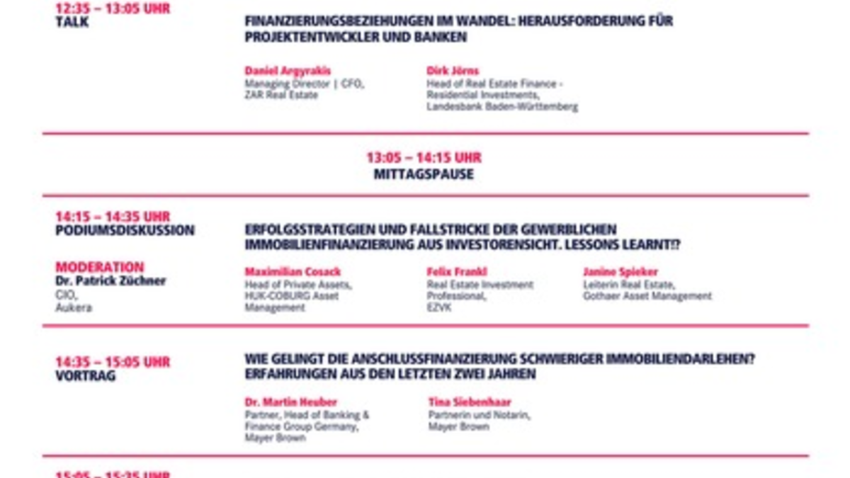 11. Real Estate Finance Day von Targa Communications am 12. November in Frankfurt am Main - Foto: presseportal.de