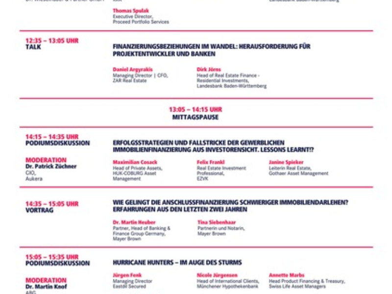 11. Real Estate Finance Day von Targa Communications am 12. November in Frankfurt am Main - Foto: presseportal.de