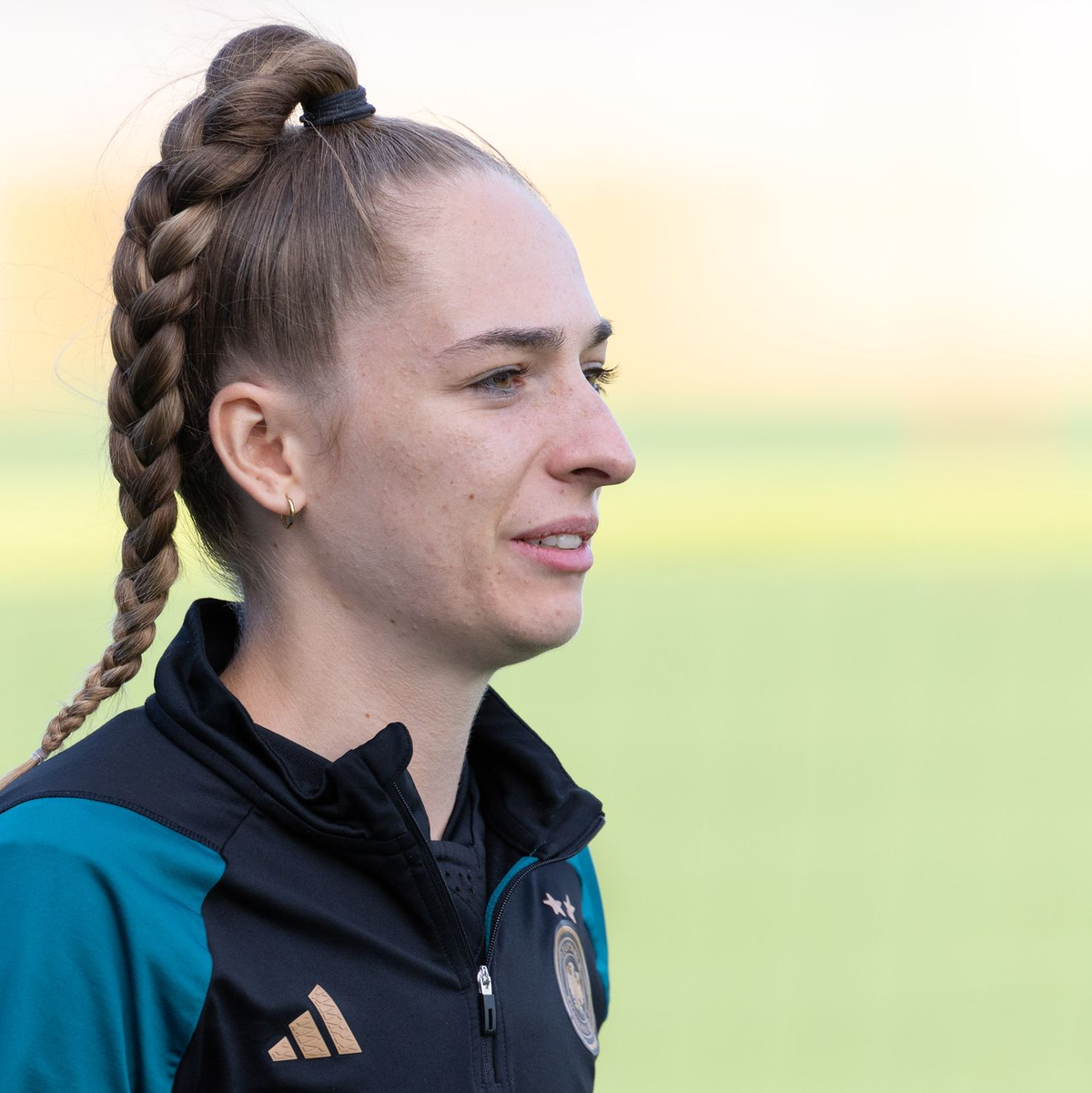 Innenverteidigerin Sophia Kleinherne von Eintracht Frankfurt könnte gegen England eine Option sein. - Foto: Jürgen Kessler/dpa