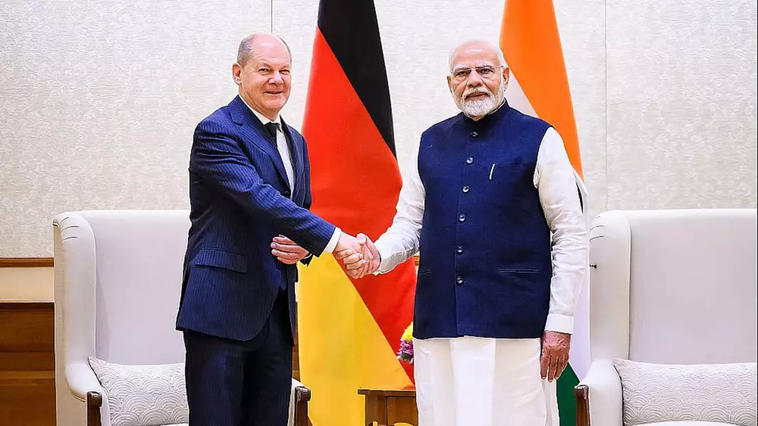 Olaf Scholz und Narendra Modi am 25.10.2024 - Bild: Güngör, Marvin Ibo/BPA,  Text: über dts Nachrichtenagentur