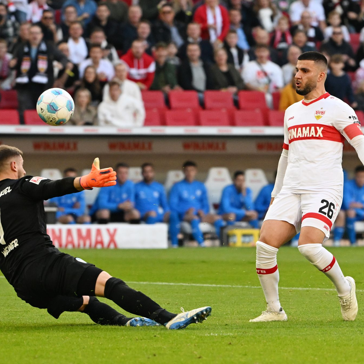 Denis Undav zeigt seine Torjägerqualitäten. - Foto: Marijan Murat/dpa