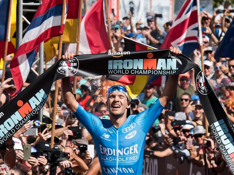 Lange schafft es erneut - und gewinnt nach 2017 und 2018 ein drittes Mal die Ironman-WM. - Foto: Ronit Fahl/Zuma Press/dpa