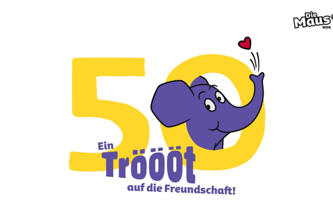+++ Korrektur Sendehinweis Die Sendung mit dem Elefanten / 50 Jahre kleiner blauer Elefant: Ein Tröööt auf die Freundschaft! - Foto: presseportal.de