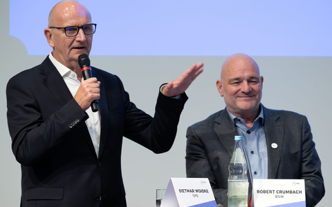 In Brandenburg wollen die SPD von Ministerpräsident Dietmar Woidke und das BSW von Landeschef Robert Crumbach in Koalitionsverhandlungen vorschlagen. (Archivbild) - Foto: Soeren Stache/dpa
