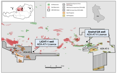 Übersicht ADX-Lizenzen Oberösterreich - Foto: ADX Energy über pressetext.de