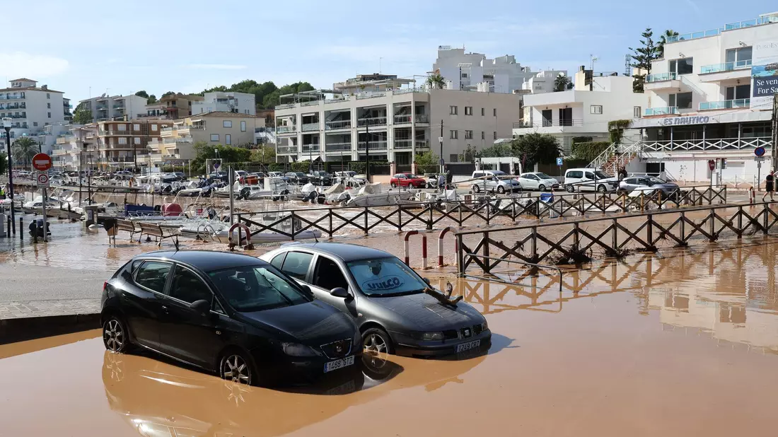 Auch im Küstenort Porto Cristo gab es Überschwemmungen. - Bild: Isaac Buj/EUROPA PRESS/dpa