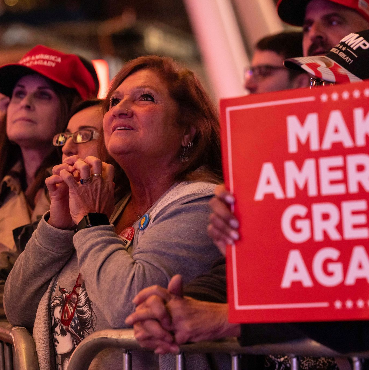 Trump-Fans bei dessen Rede im Madison Square Garden in New York. - Foto: Yuki Iwamura/AP/dpa