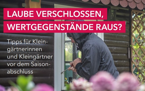 POL-HL: HL- St. Jürgen / Einbruchschutzprävention im Kleingartenverein - Foto: presseportal.de