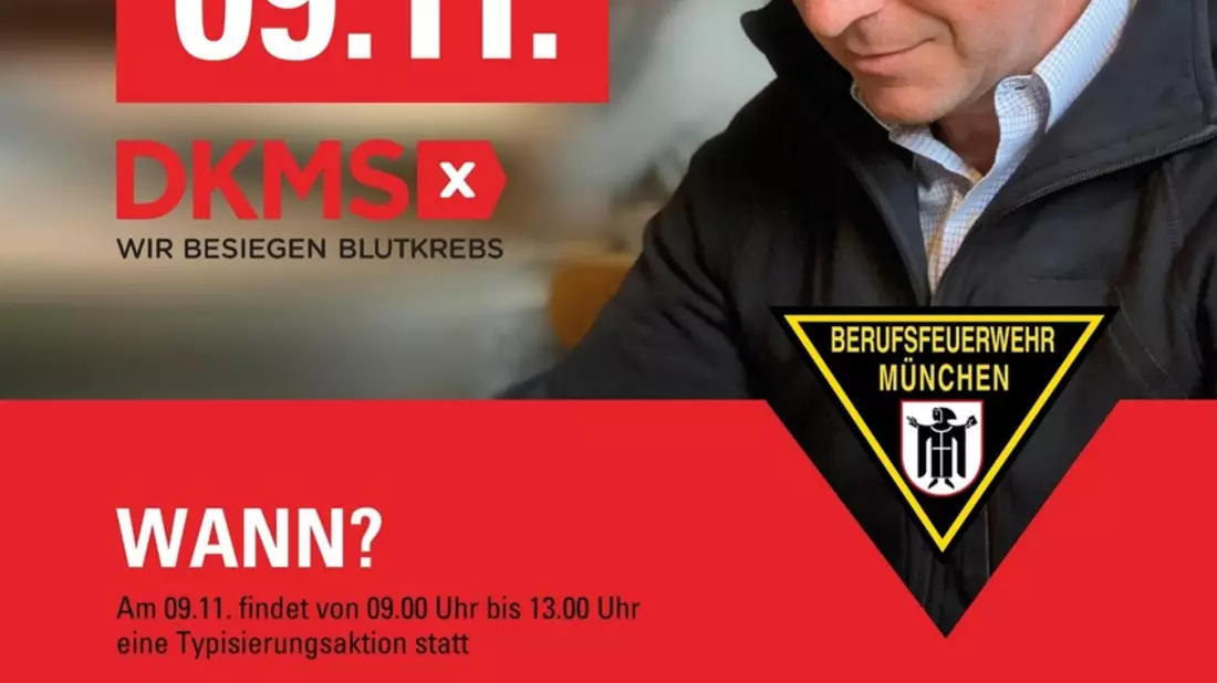 FW-M: Ein Held benötigt Hilfe - Registrierungsaktion für Feuerwehrmann in München - Bild: presseportal.de