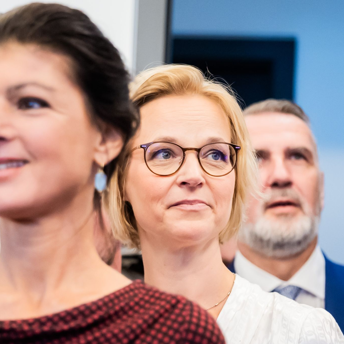 Sahra Wagenknecht ist unzufrieden mit dem Agieren der Thüringer Parteispitze Katja Wolf und Steffen Schütz. (Archivbild) - Foto: Christoph Soeder/dpa