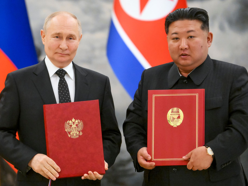 Nordkoreas Machthaber Kim Jong Un ist im vergangenen Jahr eine für das Land beispiellose Militärkooperation mit Russland eingegangen. (Archivfoto) - Foto: Kristina Kormilitsyna/Pool Sputnik Kremlin/AP/dpa
