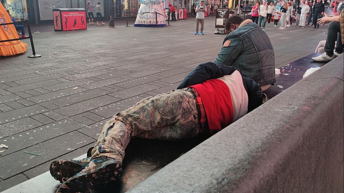 Obdachlose in den USA am Times Square - Foto: über dts Nachrichtenagentur