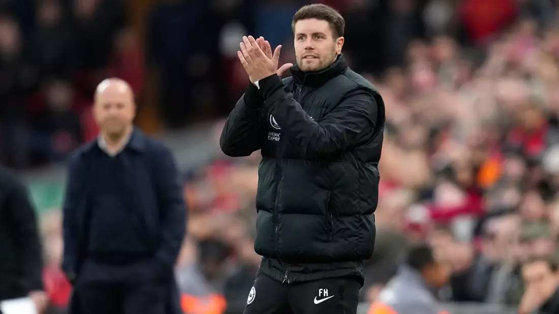 Hürzeler traf mit Brighton & Hove Albion in dieser Woche zweimal auf den FC Liverpool. Wieder gab's Applaus und eine Niederlage. - Bild: Jon Super/AP