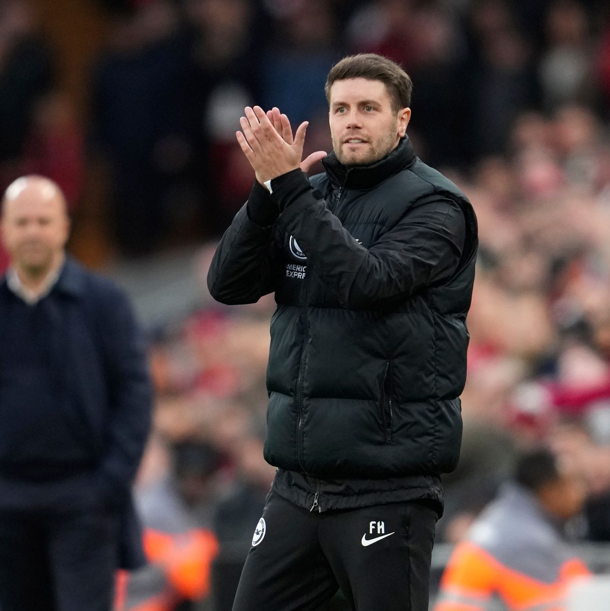 Hürzeler traf mit Brighton & Hove Albion in dieser Woche zweimal auf den FC Liverpool. Wieder gab's Applaus und eine Niederlage. - Foto: Jon Super/AP