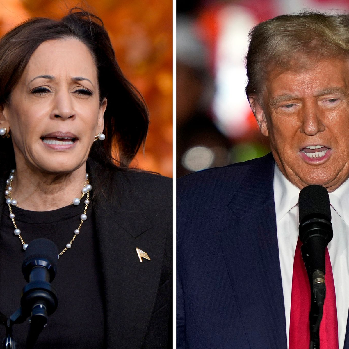 Im Schlussspurt vor der US-Wahl treten Vizepräsidentin Harris und der ehemalige Präsident Trump in denselben Bundesstaaten auf. (Archivbild) - Foto: Uncredited/AP/dpa