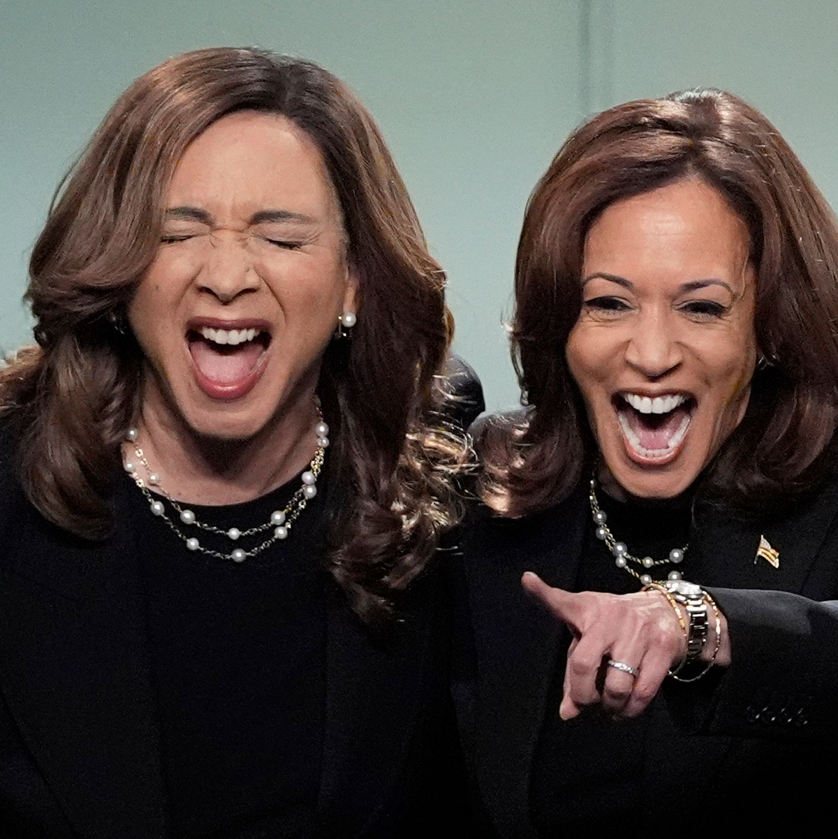 2024 spielte Präsidentschaftskandidatin Kamala Harris sich selbst. - Foto: Jacquelyn Martin/AP/dpa