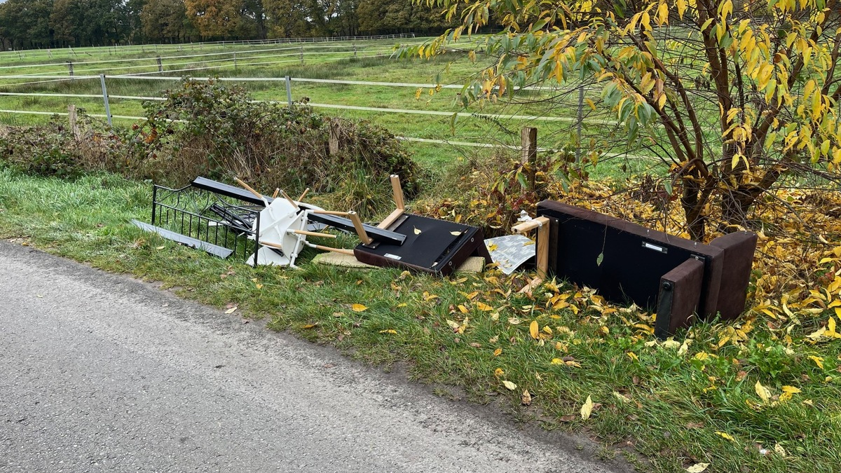 POL-ROW: ++ Mobiliar auf Grünstreifen entsorgt - Polizei bittet um Hinweise ++ Einbruch in Werkstatt - Polizei bittet um Hinweise ++ Einbrecher auf frischer Tat ertappt ++ Polizei stoppt Trunkenheitsfahrt ++ - Foto: presseportal.de