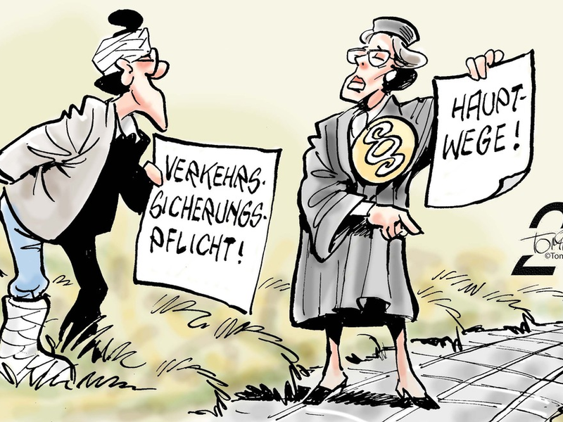 Rutschiger Nebenweg / Nicht immer ist die Verkehrssicherungspflicht verletzt - Foto: presseportal.de