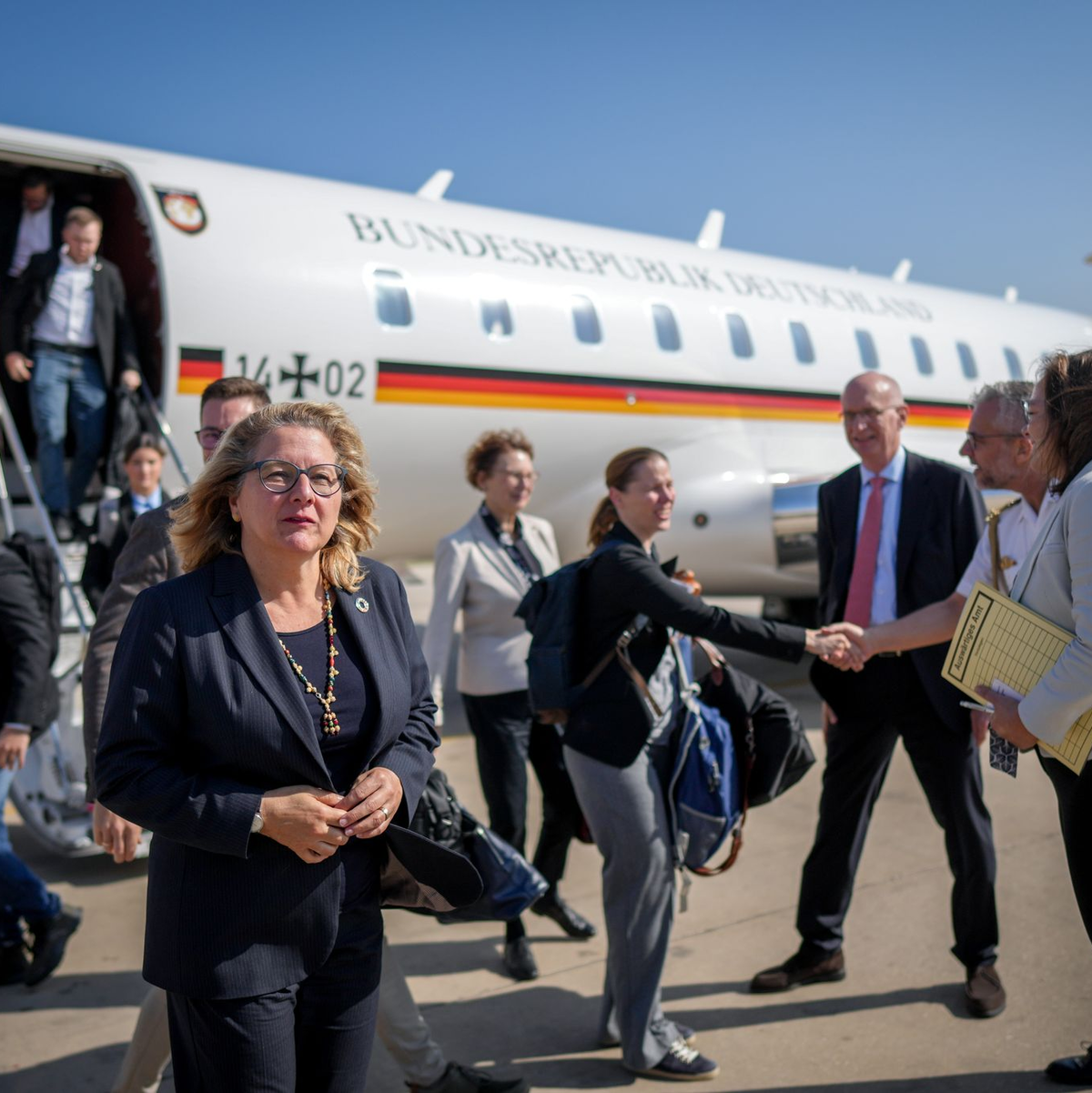 Bundesentwicklungsministerin Svenja Schulze (SPD) ist u einem Kurzbesuch im Libanon eingetroffen. - Foto: Kay Nietfeld/dpa