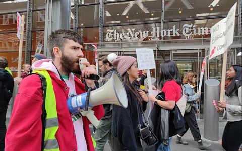 Mitarbeiterprotest bei der New York Times am 04.11.2024 - Foto: über dts Nachrichtenagentur
