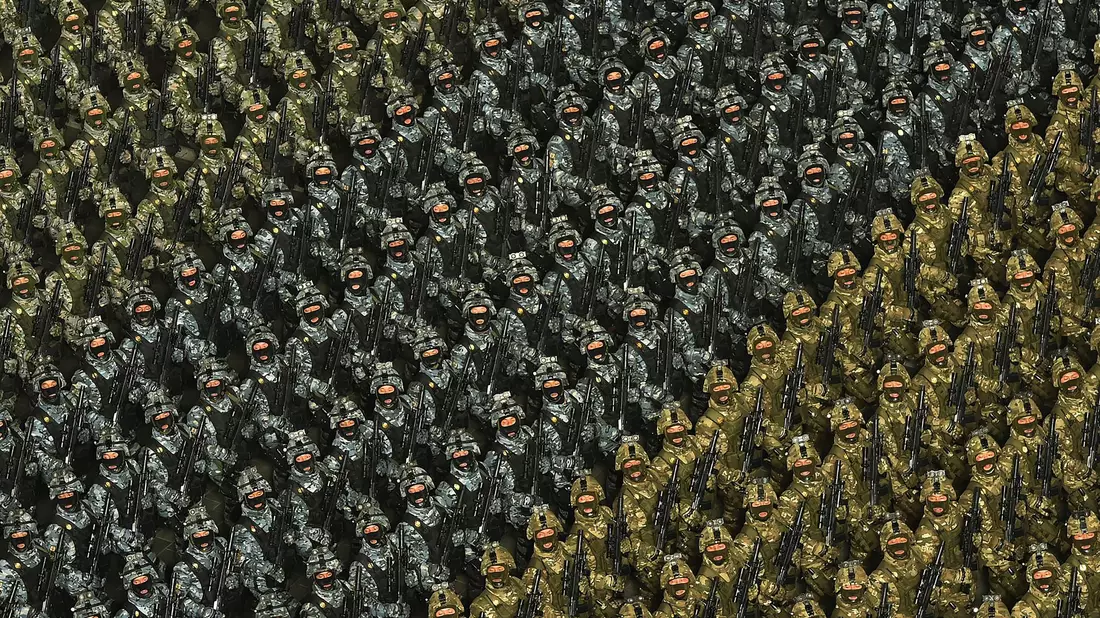 Seit Tagen warnt Kiew vor dem Eingreifen nordkoreanischer Soldaten aufseiten Russlands. (Symbolbild) - Bild: Uncredited/KCNA via KNS/AP