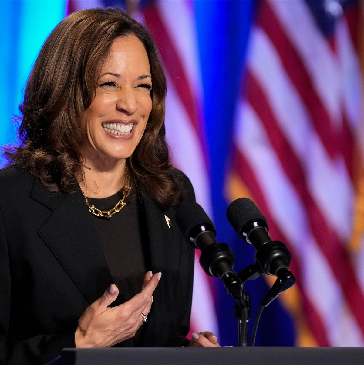 Die demokratische Präsidentschaftskandidatin Kamala Harris ist für ihre fröhliche Art bekannt. (Archivbild) - Foto: Jacquelyn Martin/AP