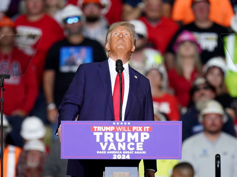 Trump setzt auf Beleidigungen.  - Foto: Matt Freed/AP/dpa