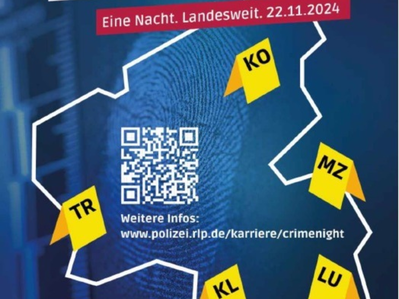 LKA-RP: Polizei Rheinland-Pfalz veranstaltet landesweite Crime Night am 22.November 2024 - Foto: presseportal.de